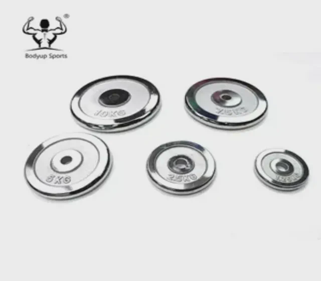 Chrome Cast Iron Weight Plate shown in its Made-in-China supplier listing
