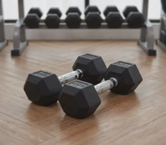 Non-Slip Customizable Iron for Home Gym Workout Rubber Hex Dumbbell shown in its Made-in-China supplier listing